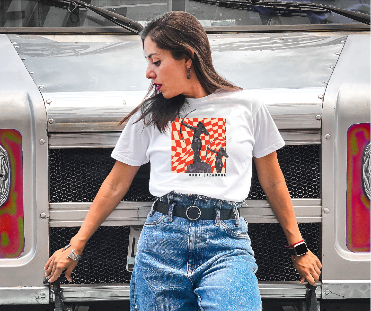 Playera Cazadora Blanca