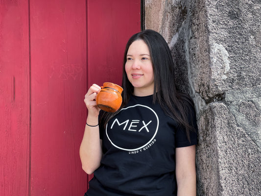 Playera MEX LINDO Y QUERIDO Negra